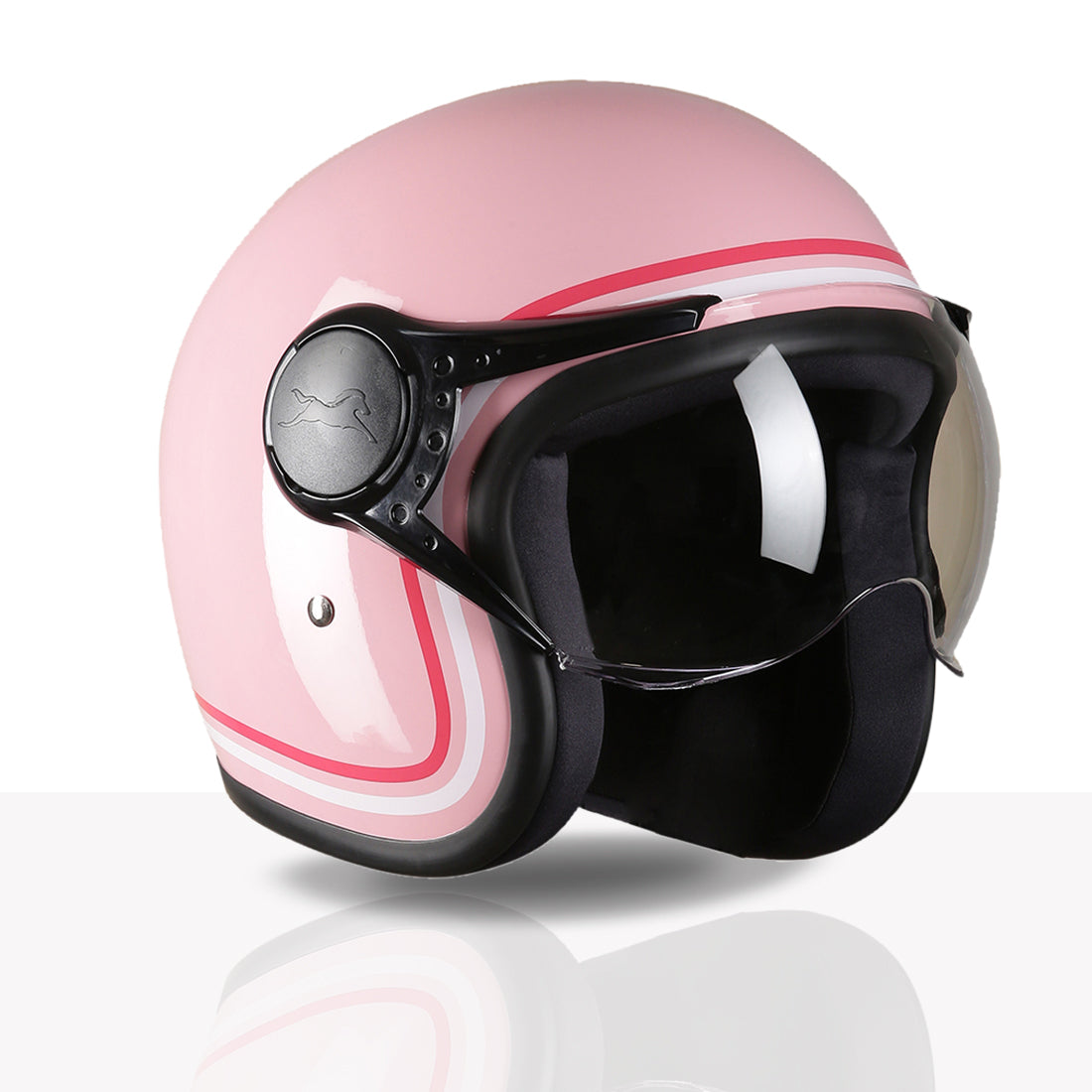 TVS MissFit Helmet for Women | Lightweight Ladies Helmet for Scooty | Stylish Girls Helmet with Extreme Comfort Fit | Women Helmet with Clear Visor | DOT & ISI Certified Helmet for Woman